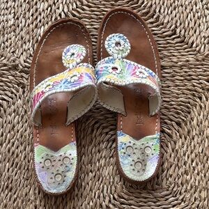 Jack Rogers Multicolor Leather Sandals